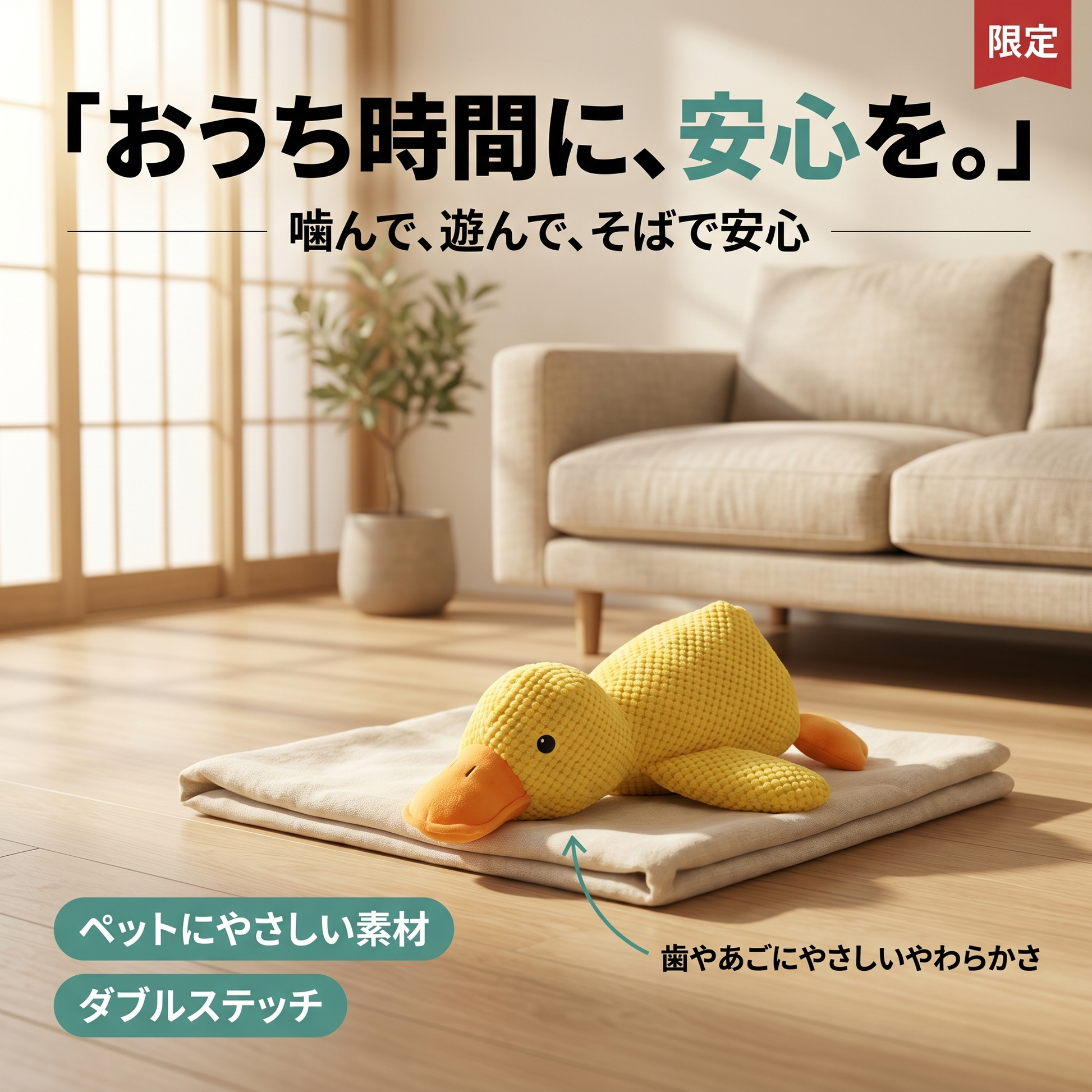 カーミングダック 音が鳴る犬用ぬいぐるみ – Zenzu